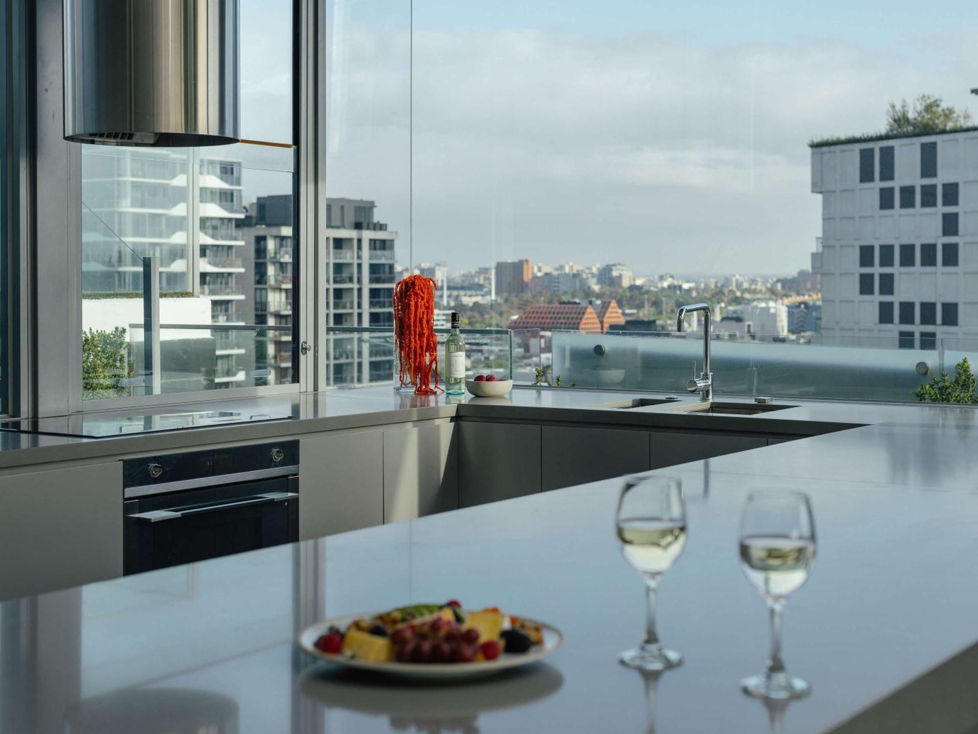 The Olsen Melbourne Art Series Eksteriør bilde A kitchen with a view